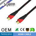 SIPU 30awg-224awg 1.4v hdmi à HDMI avec nylon rouge et noir sheield deux ferrite